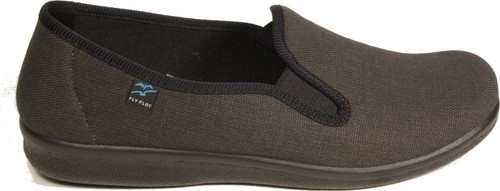 Flyflot slippers black textile