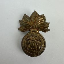 Victorian Royal Fusiliers Regiment Brass Collar Badge