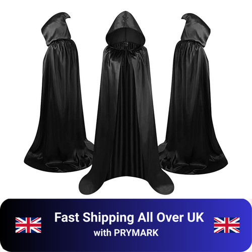 Halloween black cloak - halloween, hooded