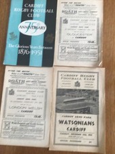 a job lot of 17 cardiff rugby union programmes v club & international teams