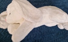 Vintage Mothercare White Bunny Rabbit soft toy large 49cm laying