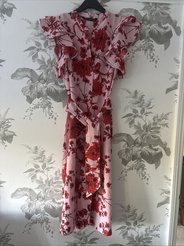 Zara floral linen dress - zara,