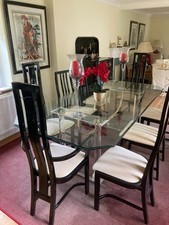 Dinning room set, Glass table