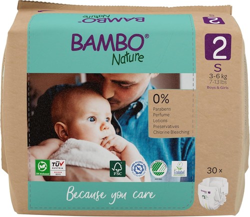 Bambo nature nappies size 2 - bambo,