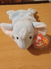 TY Beanie Baby  Rare Original Peanut The Light Blue Elephant Mint Condition