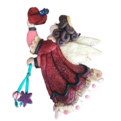 Polymer clay angel - clay, ornament