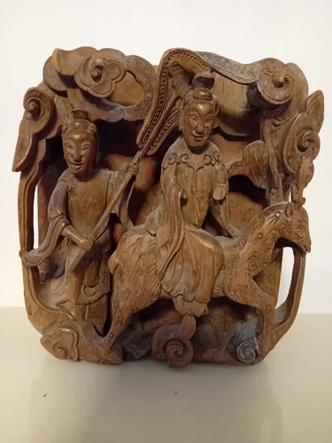 Wooden temple carving - wooden,