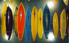 1970s Gerry Lopez Lightning Bolt Surfboards POSTER 24 X 18" Wall Art