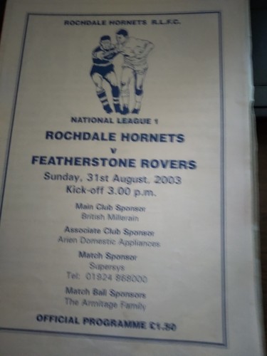 Rochdale hornets v - rochdale,