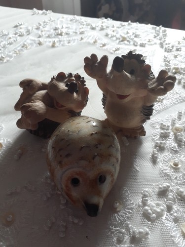 Three hedgehog ornaments 2 - hedgehog,