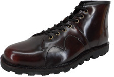 Grafters Original 1970's Style Oxblood Rub Off Leather Monkey Boots