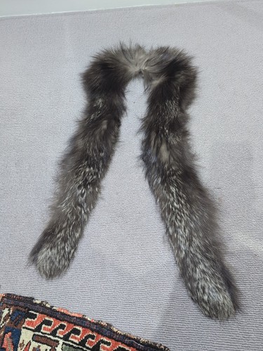 Vintage silver fox - silver, scarf
