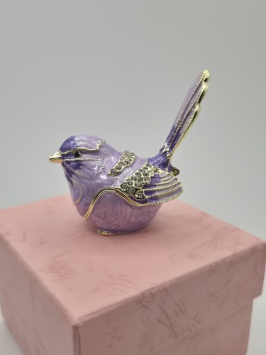 Purple bird trinket - bird, dish