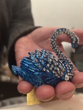 Crystal Decorated Swan Trinket