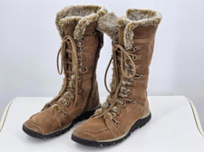 Skechers Grand Jams Woman 9.5 Tan Suede Faux Fur Boho