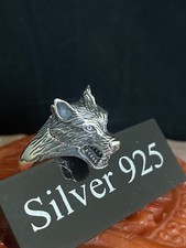 Silver Poison Ring Wolf Head