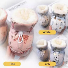 Warm Fur Baby Boots, Newborn Shoes Winter Drawstring Anti-Slip Soft Sole Booties