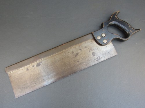 Vintage brass backed tenon - 14",