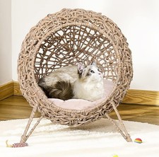 Cat Bed Basket Rattan Wicker
