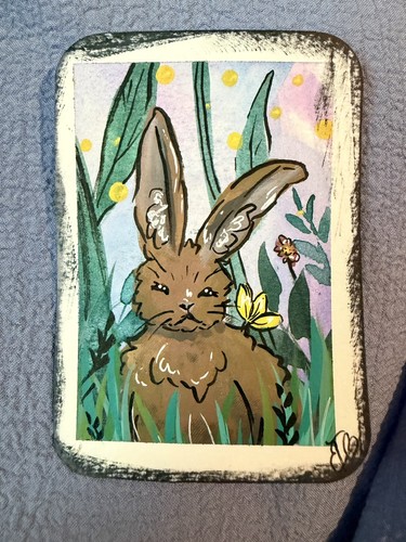 Aceo spring bunny - aceo,