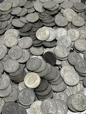 50 X One Shilling BULK LOT OF OLD ENGLISH COINS