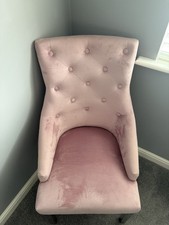 2 x Cheshire Pink Velvet Dining Chair With Chrome Knocker And Legs