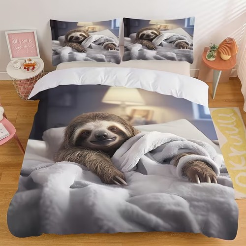 Sleeping sloth duvet - sleeping, quilt