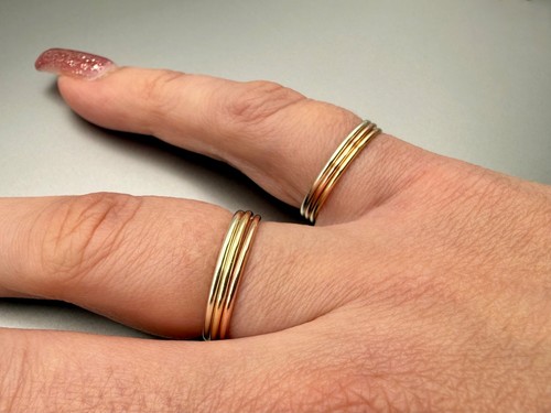 Gold stacking ring solid 9ct - ring,