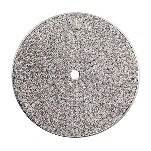 Custom diamond paved dial - diamond,