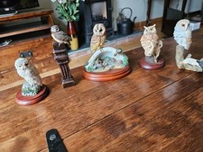 Five Owl Figurines various