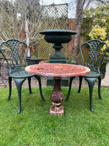 Cast iron patio - cast, set