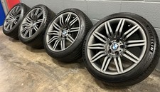 GENUINE BMW 19” 172M SPIDER 5 SERIES M SPORT ALLOY WHEELS + MICHELIN TYRES SET