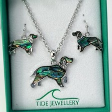 Spaniel Dog Paua Shell