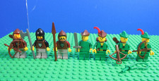 7 genuine LEGO vintage FORESTMEN WOLFPACK minifigure CASTLE set lot ROBIN HOOD