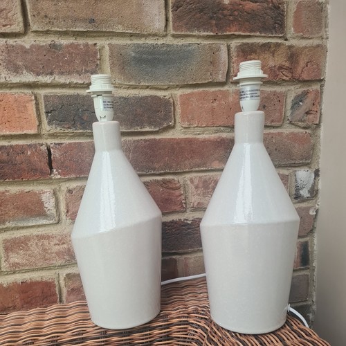 Pair table lamps - table, stone