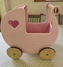  Pink Wooden Dolls Pram