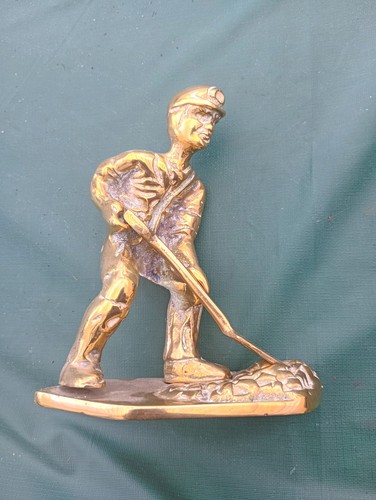 Vintage brass coal miner - vintage,