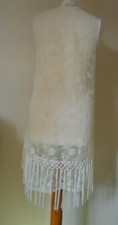 F&F Long Lace Waistcoat with Tassels Ivory Size S - ( 8 10 12 ) Spring / Summer