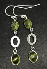 Peridot drop earrings solid
