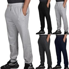 Mens Joggers Jogging Bottoms Fleece Trousers Drawstring Zip Pocket Pants S-2XL