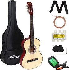 4/4 Size Acoustic Guitar 38 inch Classic Wood Guitar 6 Strings For Beginners UK