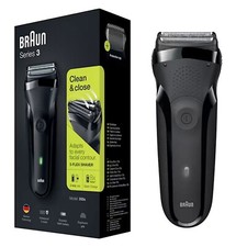 Braun Series 3 300S Mens Electric Shaver Rechargeable Waterproof Razor Jet Black