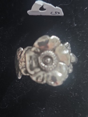 Sterling silver flower - flower, ring