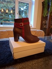 Etam Burgundy Strappy Ankle