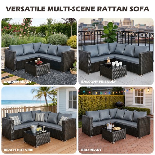 Seater rattan corner sofa - rattan,