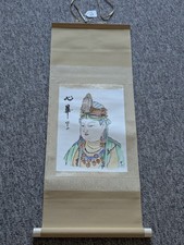 Asian guanyin scroll painting - guanyin,