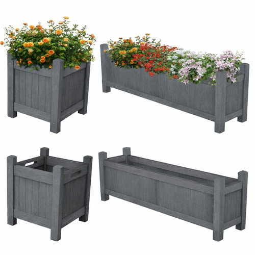 Wooden planter square - planter,