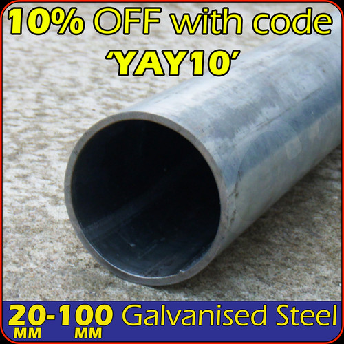 Galvanised steel pipe round - steel,