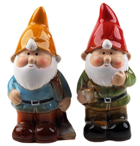High glaze 14cm garden gnomes - glaze,