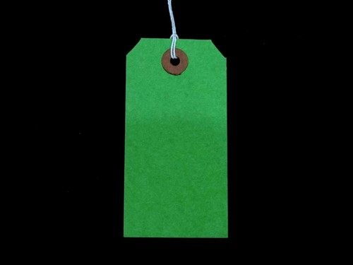 Green strung tie - tie, on